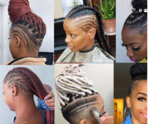 Short hair Braids, hair braids, Box braids, Cornrows, Twist braids, Faux Locus, Bantu knots, Halo braid, Goddess braids,    Tapered cut, 